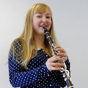 Schülerfoto Instrumentalschüler mit Klarinette, Musikschule Darmstadt-Dieburg e.V.