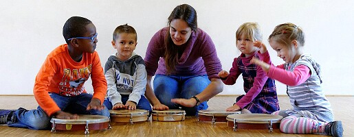 Unterrichtsfoto Musikalische Früherziehung, Gruppenbild, Musikschule Darmstadt-Dieburg e.V.